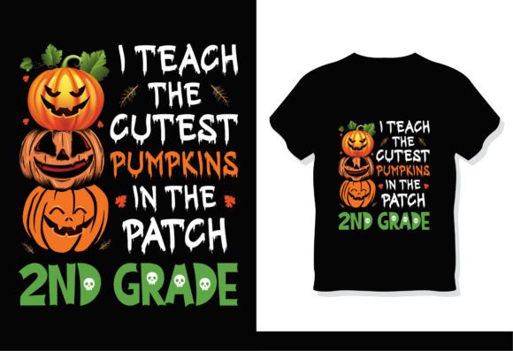 2nd Grade Halloween Teacher T-Shirt: A Versatile Design for Educators and Creators