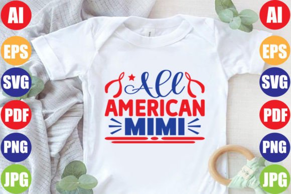All American Mimi Independence Day SVG Design: A Versatile Tool for Creative Expression