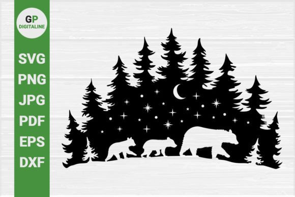Bear Family, Snowy Woods, Christmas SVG: A Versatile Design for Creative Projects
