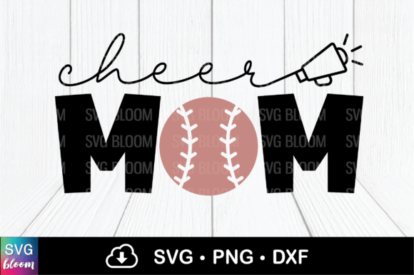 Cheer Mom Baseball Sublimation Svg Png