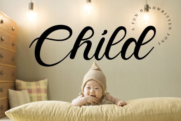 Child Font: A Handwritten Touch for Creative Projects