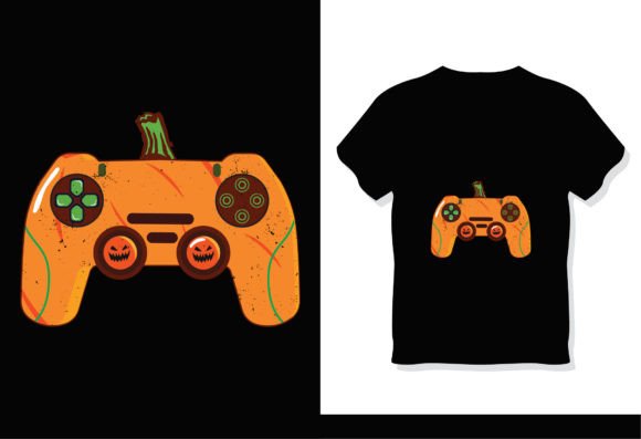 Halloween Gamer Pumpkin Controller Shirt