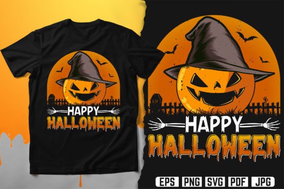 Happy Halloween T-Shirt Design Vector: A Versatile Solution for Creative Merchandise