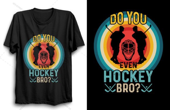 Hockey T-Shirt Design Illustration