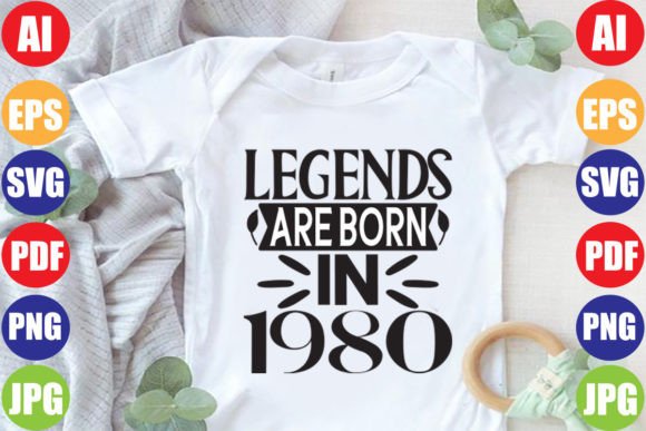 Legends Are Born in 1980 SVG Design