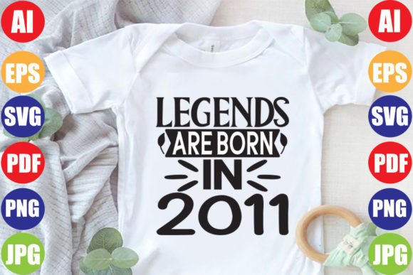 Legends Are Born in 2011: A Timeless SVG Design for Creative Expression