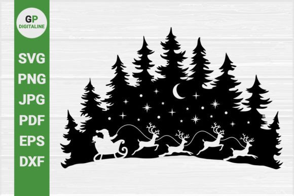 Santa with Reindeer, Christmas Scene SVG: A Versatile Design for Holiday Creations