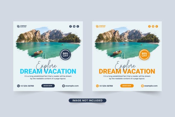 Vacation Planner Flyer Template Design