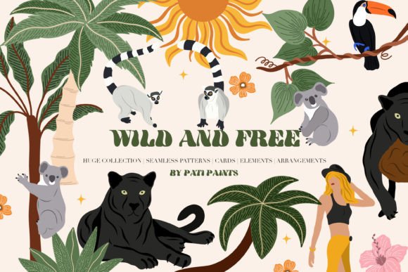 Wild and Free Jungle Vector Collection